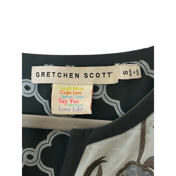 Gretchen Scott Embroidered Patchwork Swing Dress Henna Boho Cottagecore S - Picture 7 of 10